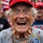 Old MAGA man goofy ballcap