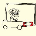 Trollface magnet car