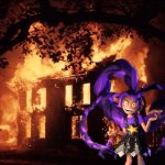 Lily Lovebraids burning the house