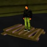 Claude floating on wood template