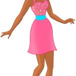 Human Gabriella Blue Pink Spakly Dress