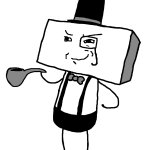 Fancy Wojak with top hat and bowtie and monocle