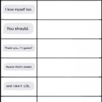 I love you