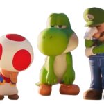 Toad Luigi and Yoshi reaction image