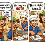 Brenda- Marcus where are the prep sheets? Marcus- on the desk. B