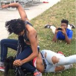 Girl Fighting While Guy Records