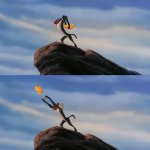 simba being thrown off a cliff