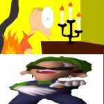 Luigi laughs at Matthew's clothes on fire? | image tagged in who laughs at matthew's clothes on fire,deviantart,nintendo,youtube,deviantart week | made w/ Imgflip meme maker