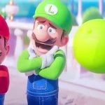 Mario, Luigi and Yoshi nervously GIF Template