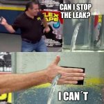 can i stop it or not | can i stop the leak? i can´t | image tagged in bad counter | made w/ Imgflip meme maker