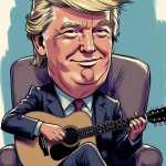 Trump Strumming Guitar