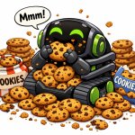 vector eating a lot of cookeis