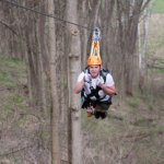 Zip line dude at the creation museum