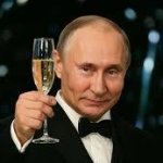 Putin raising a glass