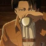 Levi sipping tea
