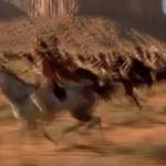 Native American indian warrior charge horses western GIF Template