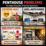 Top floor apartments with rooftop balconies