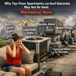 Top floor apartments with rooftop balconies are often highly cov