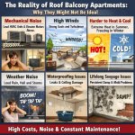 Top floor apartments with rooftop balconies are often highly cov