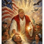 Trump jesus blessing epstein meme