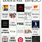 "weird kid" bingo