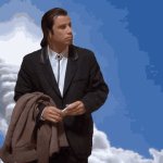 Confused John Travolta in heaven