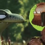 Snake popping a bubble meme