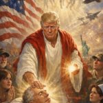 Donald Trump as Jesus with Jeffrey Epstein meme