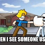 AI sucks: Haminations edition | me when I see someone using AI: | image tagged in gifs,haminations | made w/ Imgflip video-to-gif maker