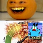 Son | image tagged in annoying orange annoys a character | made w/ Imgflip meme maker