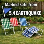 Marked safe from 5.4 earthquake heading with a background image