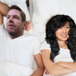 Eric Swalwell and Fang Fang in bed