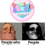 if yk yk | image tagged in people who don't know / people who know meme,ddlc,if you know you know | made w/ Imgflip meme maker