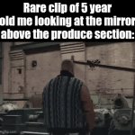 Looked like you were levitating | Rare clip of 5 year old me looking at the mirror above the produce section: | image tagged in gifs,memes,funny,grocery store,relatable,kids | made w/ Imgflip video-to-gif maker
