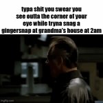 grandma's house | typa shit you swear you see outta the corner of your eye while tryna snag a gingersnap at grandma's house at 2am | image tagged in gifs,memes,funny,true,the sopranos | made w/ Imgflip video-to-gif maker