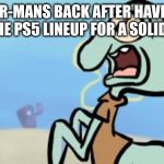 my back squidward drawing | spider-mans back after having to carry the ps5 lineup for a solid 5 years | image tagged in my back squidward drawing,squidward,poor spidey | made w/ Imgflip meme maker