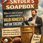 Snyder's Soapbox: When it's time to accept an explanation as val