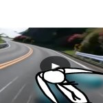 Doodle Miku riding a skateboard