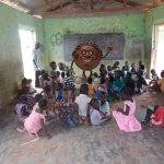 Ceiling bird mud hut classroom