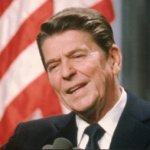 Ronald Reagan pointing up
