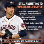 Astros rookie right-hander Tatsuya Imai