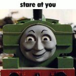 i am not sorry... | duck | image tagged in i have hired this to stare at you blank template,thomas and friends | made w/ Imgflip meme maker