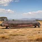 a very long hippo meme