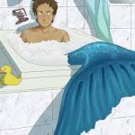 lance in bathtub