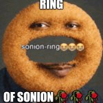 sonion ring | Ring; Of sonion🥀🥀🥀 | image tagged in sonion ring | made w/ Imgflip meme maker