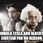 h | nikola tesla and albert einstein for no reason | image tagged in gifs,h | made w/ Imgflip video-to-gif maker