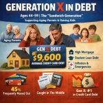Generation X (roughly ages 44-59) frequently maxes out credit ca