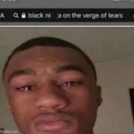 black ninja on the verge of tears