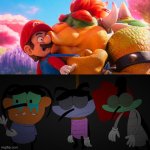 Address me | image tagged in who reacts to bowser kisses mario,address me | made w/ Imgflip meme maker