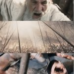 Gandalf arrival Helm’s Deep